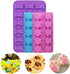 3 Pcs Silicone Molds,18-Cavity and10-Cavity, with Puppy Dog Paw and Bone Shape, Reusable Bakeware Maker for Baking Chocolate Candy, Oven Microwave...