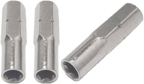 3 Pieces1/4 to 4mm Bit Adapter, 6.35mm 1/4" Hex Outside to 4mm Inside Micro Bit Socket Shank,25mm Long Screw driver Converter for Manual Precision...