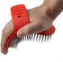 Pet Rubber Grooming Brush Bath Brush Massager with Adjustable Loop Handle Stainless Steel Pin, Random Color...
