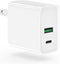 USB C Wall Charger PD 20W, Dual Port Power Delivery Fast Charge Block Plug Adapter Compatible with iPhone 15/14/13/12/11/Pro Max, XS/XR/X, AirPods...
