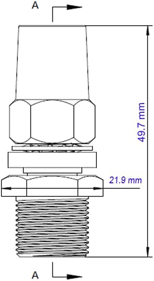 Double Groove Antenna Mirror Mount CB Radio Antenna Mount with SO239 Stud...