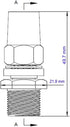 Double Groove Antenna Mirror Mount CB Radio Antenna Mount with SO239 Stud...