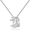 Simulated Diamond Princess Crown Necklace for Women, 925 Sterling Silver CZ Stone Crown Necklace...