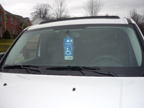 2 MirorTag Silver by JL Safety - Easily Display & Put Away a Handicapped Parking Placard. Strong Hook high Heat Rated. Magnetically snap The Holde...
