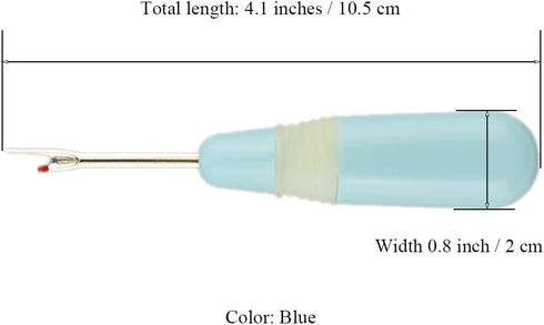 HAHIYO Blue Rubber Seam Ripper Ergonomic Grip Thread Stitch Remover Tool Sewing Stitch Cutter Thread Ripper Unpicker Sewing Accessory&Supply for C...