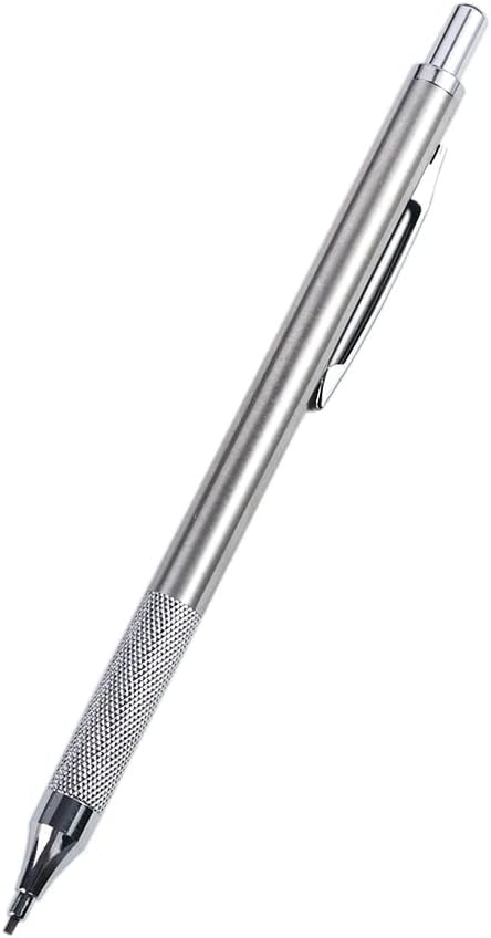 Silver Metal Mechanical Pencil Automatic Mechanical Drafting Pencil,Artist Metal Lead Holder Metal Marker Carpenter Pencils,Mechanical Drawing Pen...