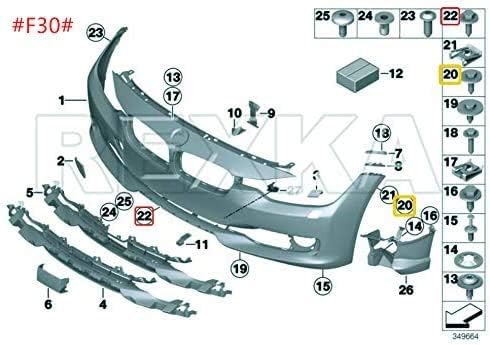 Rexka 20 pcs M4.8-1.61 x 16mm Hex Head Sems Screws for BMW Wheel Arch Trim Underfloor Coating Rear Trim Cover Underhood Shield 07147129160 E46 E60...