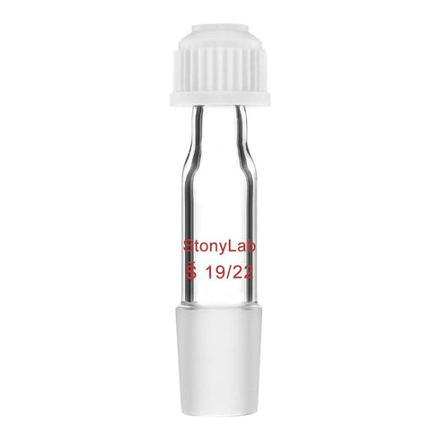 StonyLab Thermometer Inlet Adapter with 19/22 Inner Joint, 80mm Height, for Distillation Apparatus...