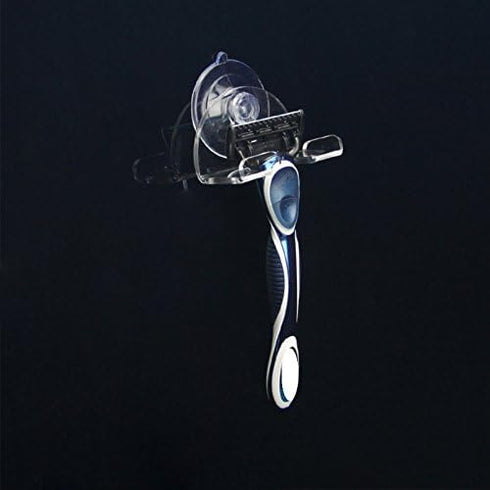 Suction Razor Holder, AOCOKCO Thick Suction Cup Hook Transparent Reusable Hook Super Heavy Duty Razor Holder Set of 5...