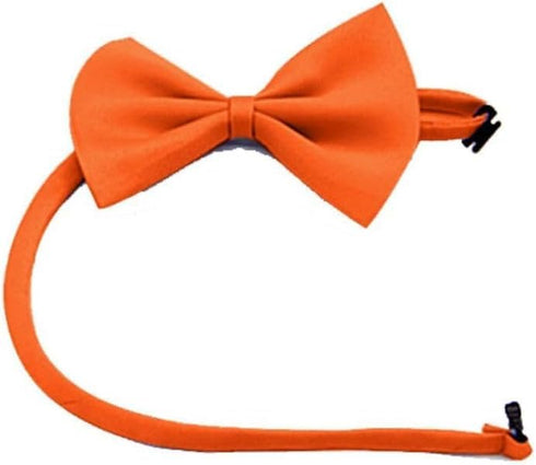 Orange Dog Bow Ties with Adjustable Collar Pet Neckties Cat Bow Tie Dog Bowtie Collar Dog Bows Grooming Solid Puppy Neckties Cat Collars Basic Dog...