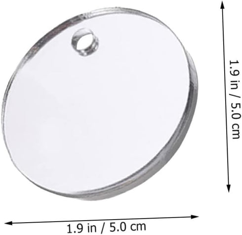 1 Set Acrylic Betta Training Mirror Round Mirrors Double Sided Mirror Fish Aquarium Decoration Betta Training Exercise Fighting Fish Mirror Floati...