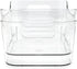 Isaac Jacobs 2-Pack Small Clear Storage Bins (9.4” x 6.7” x 4.1”) w/Handles, Plastic Box Set, Home, Office, Fridge, Freezer, Kitchen, Pantry Organ...