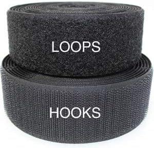 Hook 'n Loop Industrial Strength Black Sew-On Cloth Backed Roll (1" x 15ft Black)...