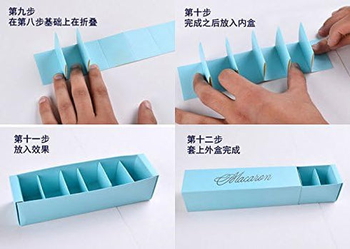 Macaron Box, Chocolate Container, Cookie Holder, Hold 6 Macarons 10 Packs Gift Boxes without Macaron ?Black?...
