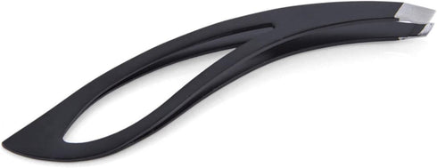 1Pc Black Tweezers, Curve Stainless Steel Hollowed Leaf Eyebrow Tweezer Women Hair Remove Clip Tool - A, (1220459-Gaweb1) Small in Size,Use Safety...