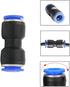Straight Push Connectors, 4/6/8/10/12 mm Quick Release Plastic Push to Connect Fittings Kit, 50 Pcs Air Line Fittings for 5/32 1/4 5/16 3/8 1/2 Tu...