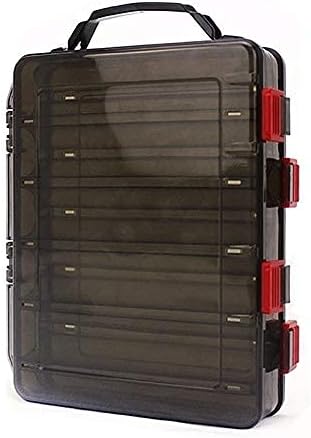 OriGlam Fishing Lure Tackle Box, Fishing Tackle Storage Trays, Double Sided 10 Compartments Waterproof, Organizer Case Boxes Containers, for Vest ...