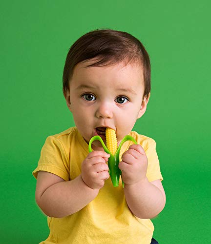 Baby Banana - Corn Cob Toothbrush, Training Teether Tooth Brush for Infant, Baby, and Toddler Green/Yellow Cornelius...