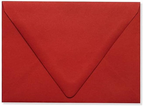 LUXPaper A6 Contour Flap Invitation Envelopes | 4 3/4" x 6 1/2" | Ruby Red | 80lb. Text | 50 Qty...