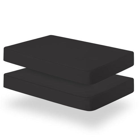Biloban Crib Sheets Fitted, 2 Pack Crib Sheet Fits for Standard Crib Mattress, Neutral Toddler Bed Sheets for Baby Boys and Girl, Black, 52”X 28”...