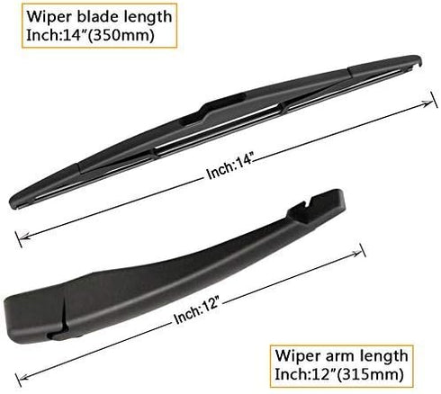 OEM Quality Replacement For 2008-2015 Dodge Grand Caravan 2008-2009 Chrysler Town and Country-Rear Windshield Back Wiper Arm blade Assembly...