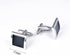 Silver Black Tone Square Men's Cufflinks in a Gift Box Classic Tuxedo Cuff Link for Wedding Formal Business Shirt...