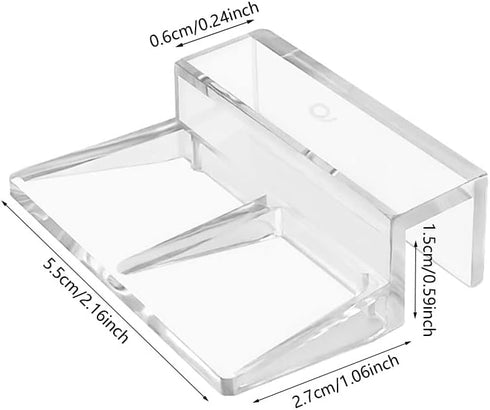 20 PCS 6mm Acrylic Aquarium Cover Clip, Clear Fish Tank Glass Cover Clip Support Holder Universal Lid Clips for Rimless Aquariums...