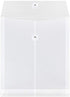 JAM PAPER Plastic Envelopes with Button & String Tie Closure - Letter Open End - 9 3/4 x 11 3/4 - Assorted Colors - 6/Pack...