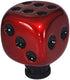 Automatic Shift Knob Adapter Dice Steering Wheel Knob Hurst Shifter Knob with 3 Adapter Fit Car Truck SUV Red...