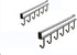 2pcs Multi-Hooks Under The Cabinet 6-Hook Hanging Hook Rack Kitchen Utensil Cupboard Hanger Chest Organizer Cup Holder for Coffee Bar, Fit for 0.8...