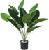 Rikyo 2 Bunches Artificial Bird of Paradise Plants 18" Permanent Leaf,Tropical Leaves Faux Strelitzia 12 Leaves Banana Tree for Potted Plant Flowe...