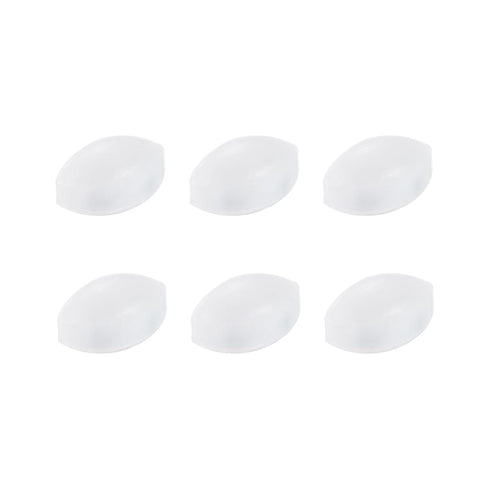 MECCANIXITY Magnetic Stirrer Mixer Stir Bar Rod 10mm(0.39") x6mm Olive Shape PTFE Coating Magnet White for Laboratory 6Pcs...