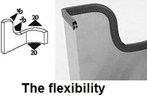M M Seals - Edge Trim Black Fits 1/5 Inch (4.9mm), Leg 0.65 Inch (16.6mm), Length 3 Feet (1Meter) - No Glue Decorative Anti-Scratch Anti-Collision...