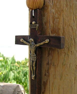 Super Jumbo Holy Mix Beads sanctified Rosary Natural Wood Chain Jesus Cross XL Large 42" Inches Wall Rosario...