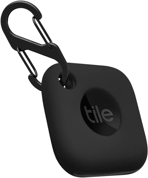 Geiomoo Silicone Case for Tile Mate 2022 Tracker, Soft Flexible Scratch Resistant Cover with Carabiner (Black)...