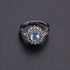 MAIHAO Sparkling 925 Sterling Silver Pink Crystal Diamond Ring Inlaid Green Topaz Color Treasure Engagement Ring Wedding Party Jewelry Size 6-10 (...