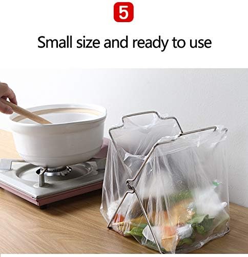 Desktop Trash Bag Holder,Small Garbage Bag Rack,Home Kitchen Countertop Folding Trash Bag Bracket Organizer Dishcloth Towel Rack...