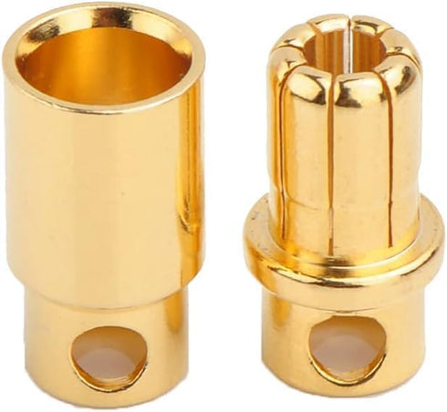 10 Pairs Gold-Plated 8.0mm 8mm Male Female Banana Plugs Bullet Connector for RC Battery ESC Motor (8.0mm Bullet Connector)...