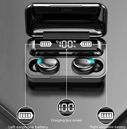 Bluetooth Wireless Headphones,TWS F9 with Noise canceling Earbuds with Mic HiFi Stereo Waterproof Sports Headset for Cell Phones and pc Sound and ...