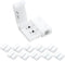 LightingWill 10pcs Pack Strip to Strip Unwired Gapless Solderless Snap Down 2Pin Conductor LED Strip Connector for 8mm Wide 3528 2835 Single Color...