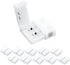 LightingWill 10pcs Pack Strip to Strip Unwired Gapless Solderless Snap Down 2Pin Conductor LED Strip Connector for 8mm Wide 3528 2835 Single Color...