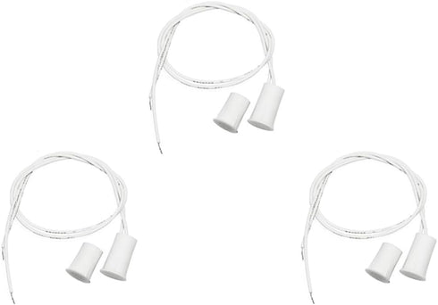 Haidong Recessed Door Window Magnetic Switch White Recessed Wired Door Window Sensor Magnetic Switch for Home Security Alarm System-3PCS...