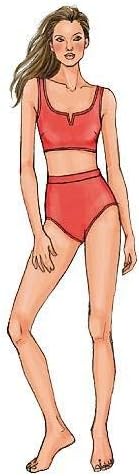 BUTTERICK PATTERNS B4526 Misses' Swimsuit and Wrap, Size EE (14-16-18-20)...
