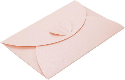 Pink 24 Pack Heart Clasp Tiny Items Storage Cute Present Card Holder,Paper Envelopes,Envelopes for Invitation Gift Card Envelopes...
