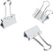 HAHIYO Binder Clips Paper Clamps Spring Steel Sturdy 0.98 inches Width 0.31 Inch Capacity No Sharp Edges Heavy Duty Tight Grip Reusable White Meta...