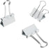 HAHIYO Binder Clips Paper Clamps Spring Steel Sturdy 0.98 inches Width 0.31 Inch Capacity No Sharp Edges Heavy Duty Tight Grip Reusable White Meta...