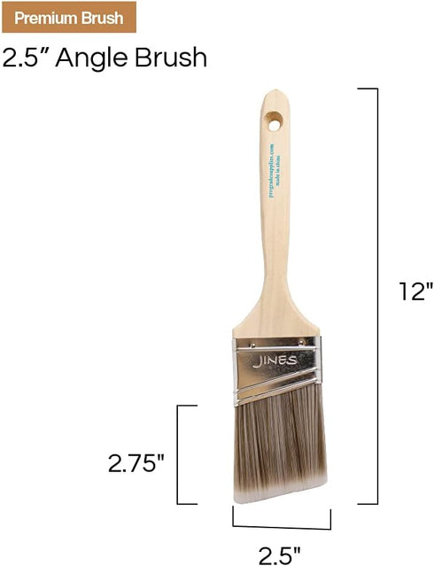 Vermeer Paint Brushes - 3-Pack - 2.5" Angle Sash Brushes for All Latex and Oil Paints & Stains - Home Improvement - Interior & Exterior Use...