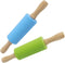 Koogel 9 Inch Mini Kids Rolling Pin, 2 Pcs Small Rolling Pin Handle for Home Kitchen Children Cake...