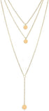 Fashion Layered Long Necklace Coin Pendant Necklace Chain Charm Necklace Jewelry for Women...
