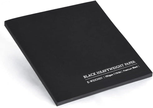 4.9x4.9 Inches Black Paper Sketchbook,30Sheets (180gsm /110lb) Premium Black Heavyweight Paper Sketchbook,Art Black Sketch Book for Pencil, Pastel...